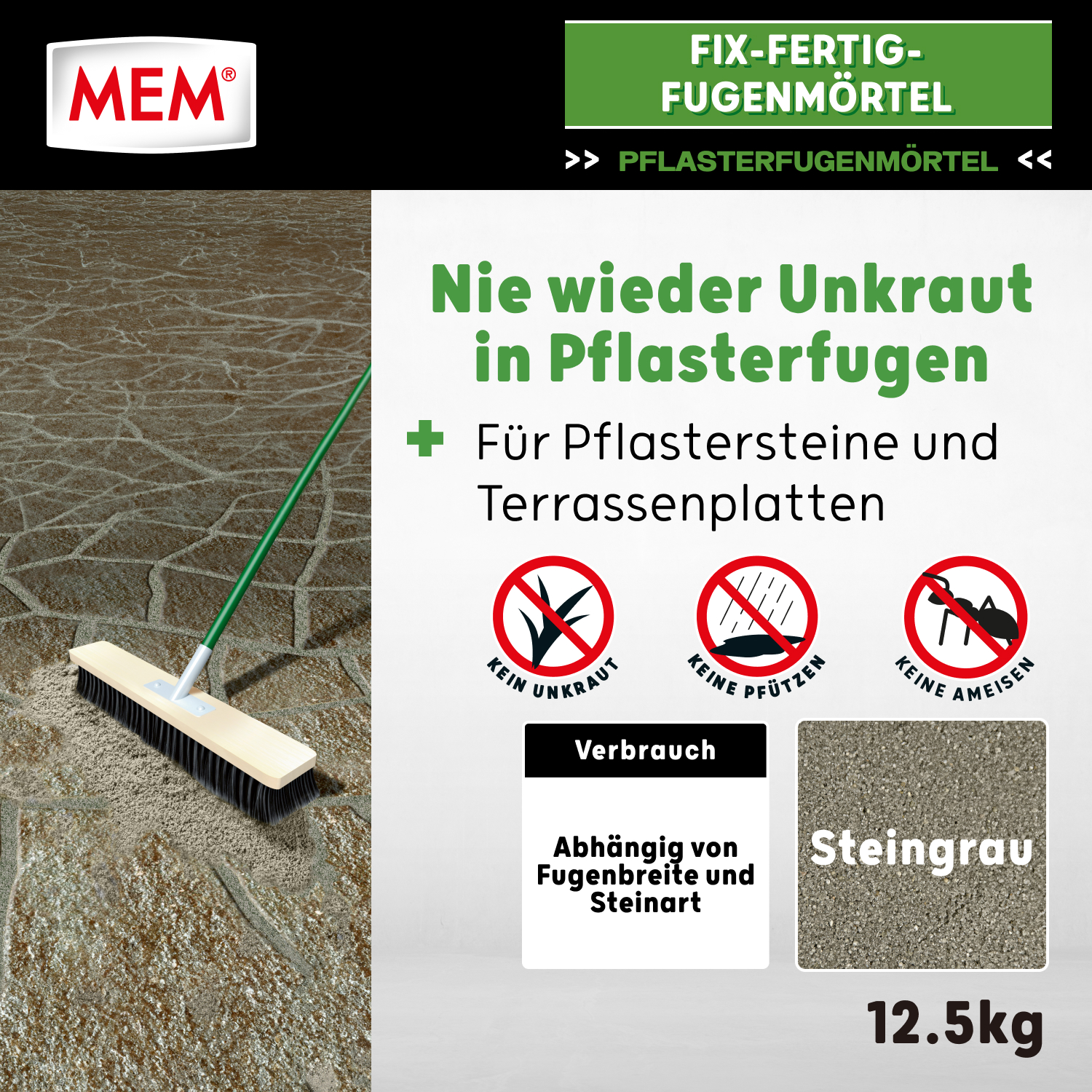Fix-Fertig-Fugenmörtel steingrau